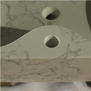 Arabescato Marble Stone Basin Carrara White Vanity Tops