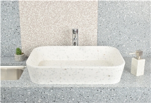 Artificial Marble Engineered Stone Bathroom Sink