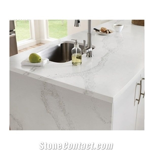 Carrara White Artificial Quartz Kitchen Countertop Quality