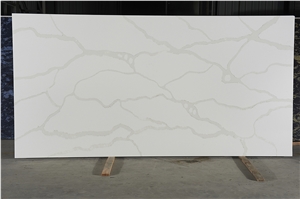 Carrara White Natural Quartz Slab Solid Surface