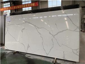 Carrara White Natural Quartz Slab Solid Surface