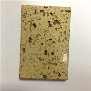 Golden Color Artificial Quartz Engineered Stone