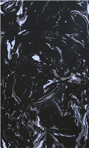 Portoro Black Artificial Marble Gold Polished Polised Factory Price
