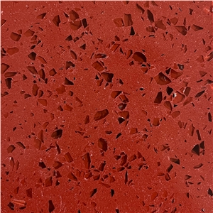 Red Quartz Artificial Quartz Stone Solid Surface
