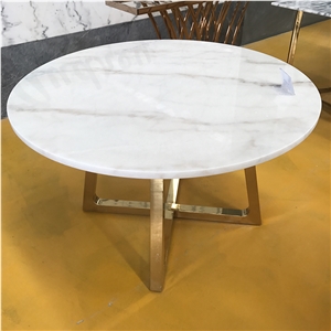 Guangxi White Marble Round Table Top