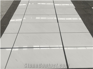 Sivec White A Grade Polished Marble Tiles Veins Matching