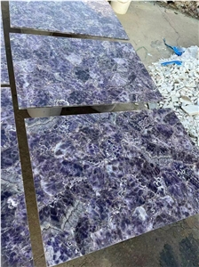 Luxury Amethyst Semiprecious Stone Slab Tiles