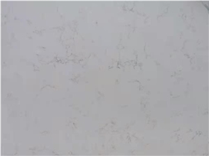 Manmade Carrara White Quartz Slab For Kitchen
