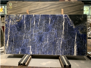 Blue Stone Polished Sodalite Quartzite Dark Blue Slab