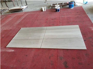 China Guizhou White Wood Grey Marble Floor Tile