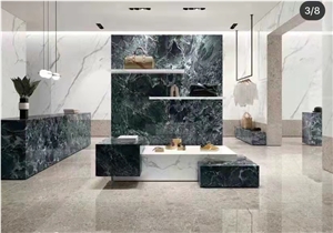 Italy Marble Polished Slab Prada Green Stone For The Wall