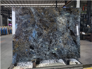 Labradorite Blue Granite Slab,Blue Lemurian Granite Floor Tile