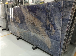 Luxury Azul Blue Bahia Granite Slab For Interior Design