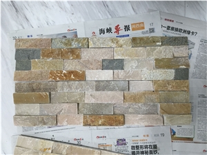 Mixed Color Yellow Culture Stone Veneer Wall Cladding
