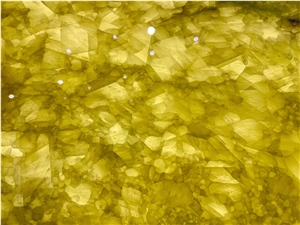 Natural Yellow Crystal Quartzite Slab Floor Tile