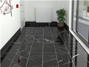 Nero Black Marble Marquina Marble Floor Tile