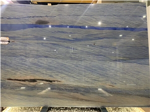 Polished Azul Macaubas Blue Quartzite Polished Big Slab