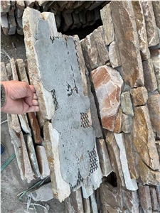 Rusty Slate Veneer Ledge Panel Wall Cladding