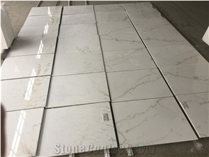 Calacatta Carrara Marble Flooring Tiles For Bathroom