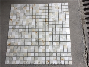 Calacatta Gold Marble Mosaic Tile,Bathroom Marble Mosaic