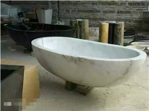Cheap Free Standing White Marble Stone Bathroom Bath Tubs