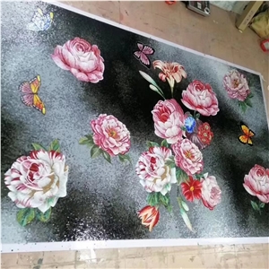Flower Marble Art Tile Waterjet Stone Mosaic