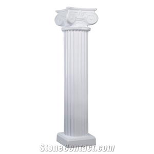Hand Carved Chinese White Marble Stone Roman Column