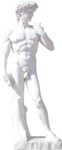 Home Decor Polishing White Marble David Statue