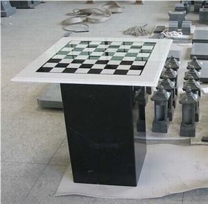 Marble Chess Set, Black And White Chess Board Game Set