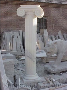 Marble Interior Decorative Roman White Marble Columns Pillar