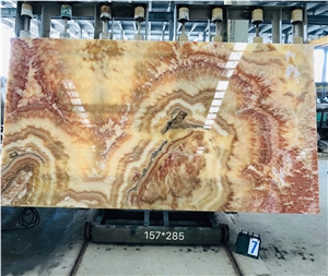 Translucent Red Dragon Onyx Slabs For Background Wall