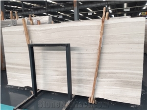 Wholesale Elegant White Serpeggiante Wood Marble Tiles