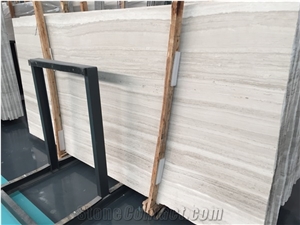 Wholesale Elegant White Serpeggiante Wood Marble Tiles