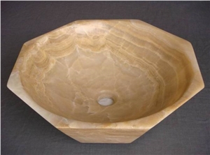 Wholesale Yellow Wooden Marble Luxury Bowl Bathroom Basin