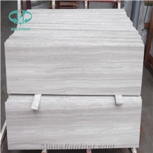 Chinese Wooden White Marble, Wooden Vein White Marble