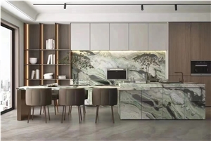 Cloudy Jade Marble Table Tops