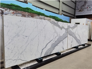 Calacatta White Italy White Marble Big Slabs Bookmatch Slabs