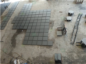Cheap Leathered Zimbabwe Black Granite Flooring Tiles