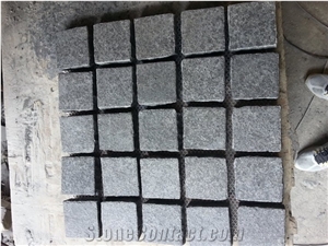 G684 Fuding Black Pearl Basalt Cobble Stone Pavers Cobbles