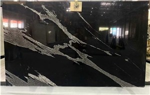 Napoleon Black Marble Antique Grand Marble Book Matching Slab