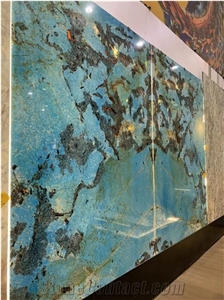 New Trend Dyed Blue Granite Slab For Wall Decoration