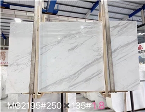 Popular White Marble Volakas White Marble With Less Veins