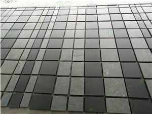 Sandblasted Alps Black Granite Stone Floor Tiles