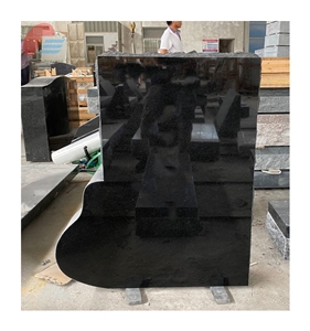 Black Granite Cemetery Monuments With Factory Price