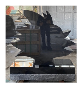 Modern Unique Design Black Granite Headstone Prices For Sale