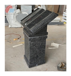 ON SALE!!! Steel Gray Headstone Pedestal With Book