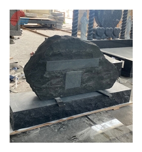 Simple Design Granite Tombstone Cheap Black Granite