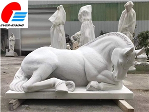 White Marble Of Animal Sculpture To European