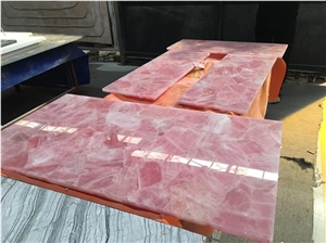 Pink Crystal Onyx Slabs Natural Luxury Tiles
