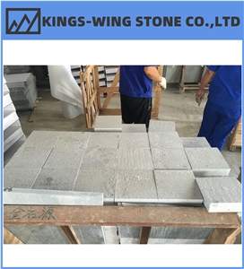 China Multi Grey Granite Flamed Pavers Stone 20X20x5cm Tiles